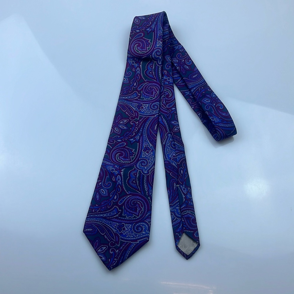 Christian Dior All Silk Paisley Tie N208-45 - Picture 2 of 5